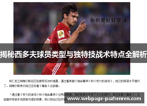 揭秘西多夫球员类型与独特技战术特点全解析 揭秘西多夫球员类型与独特技战术特点全解析